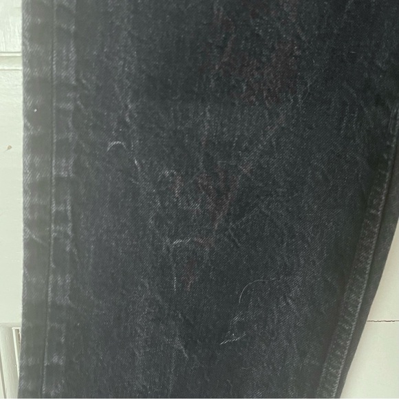 & Other Stories Straight Leg Acid Wash Jeans 26 Paris 90s y2k Retro Black Denim - Picture 6 of 11